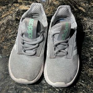 adidas grey and white youth 13 athletic shoes sneakers tennis shoes